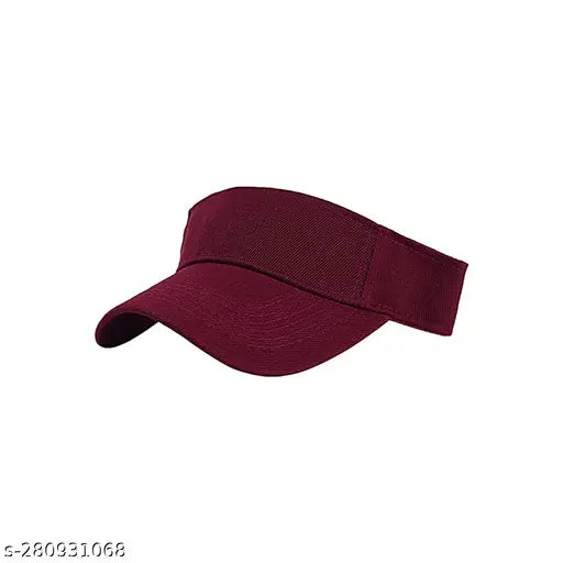 Infispace Unisex Cotton Adjustable Sports Wine Sun Visor Cap