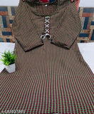 Beautiful Green Check Woolen Kurta for Woman & Girls