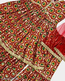 Kurti Garara Dupatta Set For Girls Red Color