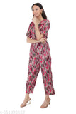 Printed Women Jumpsuit Rayon Printed Jumpsuits for Women | Women Comfortable Geometric Print Jumpsuit"