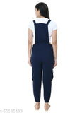 Urbane Elegant Pretty Designer Women Pretty Trendy Stylish Latest And Fashionable Full Length Stripe Navy Blue Stretchable Jumpsuits Dungaree S,M,L,XL