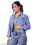 Trendy Regular light blue women Denim Jacket