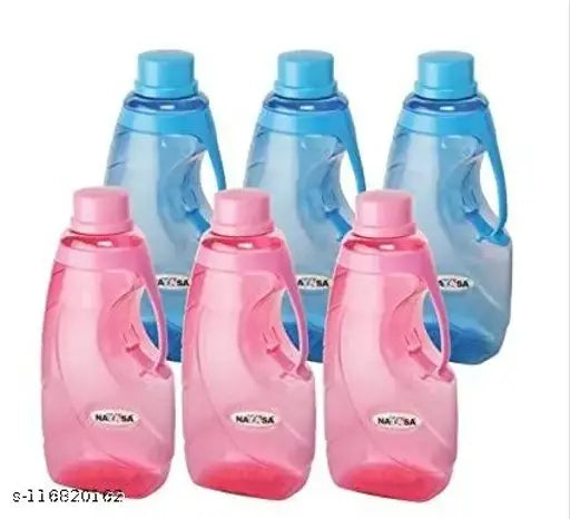 Yarendra Export Multicolor 1600 ml Fridge Bottle Set of 6 pcs Water Bottles