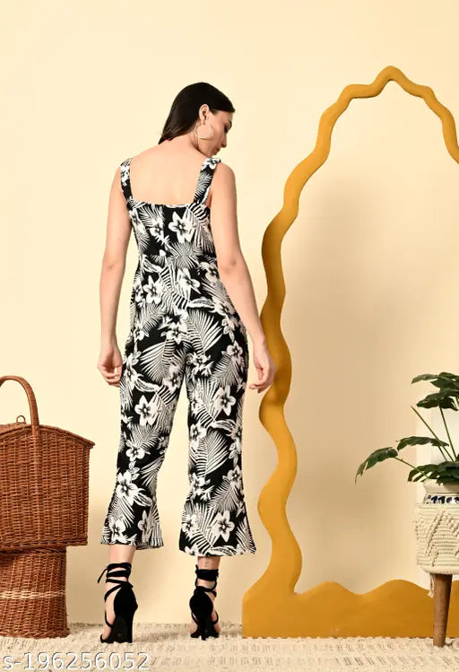 AAIAVN Black Printed Jumpsuit