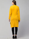 Trendy Woman Winter Woolen Kurti (Mustard)