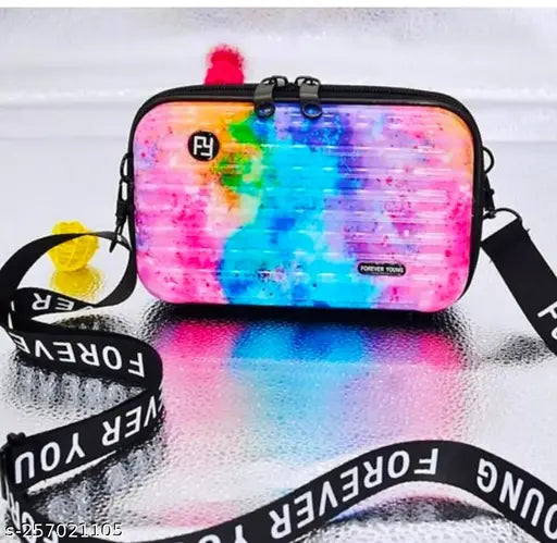 Latest rainbow cross body sling bag for girls