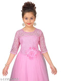 Aarika Girl's Lavendar Frocks & Dresses