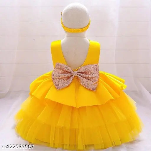 Beautifull Yellow Frocks and Dresses For Baby girls