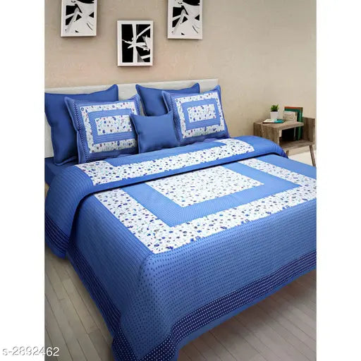 Modern Cotton Printed Double Bedsheet