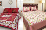 Heritage Cotton Printed Double Bedsheets Combo