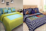 Attractive Cotton Printed Double Bedsheets ( Pack Of 2 )