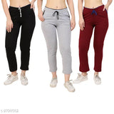 Attractive Women's Cotton Solid Pyjamas ( Pack Of 3 )