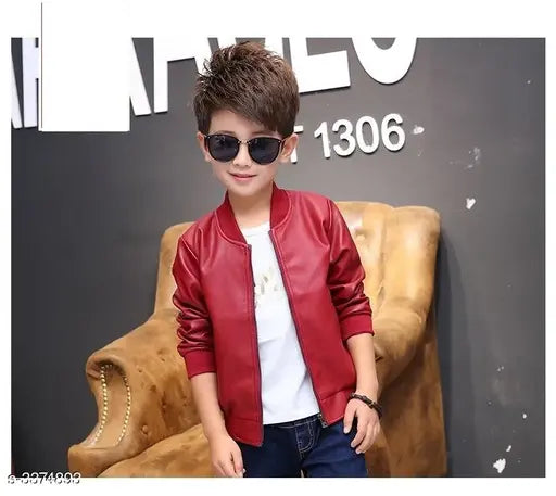 Adorable Leather Kid's Boy's Jacket