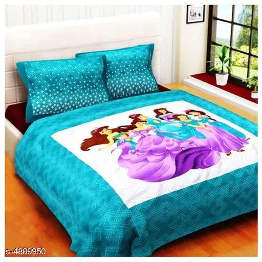 Jaipuri Cotton Printed 92x82 Double Bed Sheet