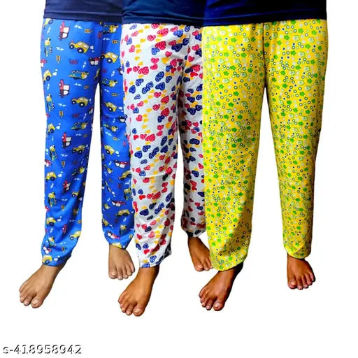 lounge wear for women & girls cotton printed pyjama lower of dailywear pack of 3