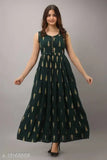 JD PRINTED DARK GREEN Kurtis