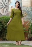 Rayon kurti gown with hand work