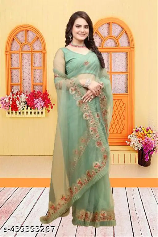 Luxurious Embroidery with Diamond Work Saree