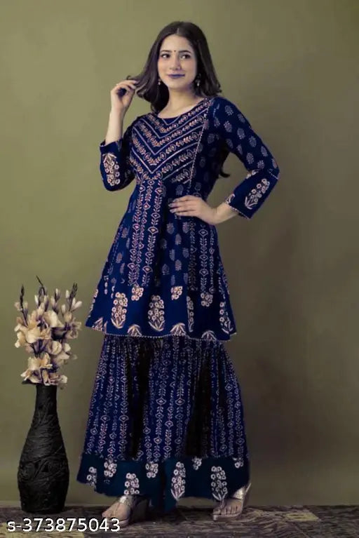 KUROCK womens kurti with sharara