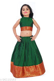 Girls Pattu Pavadai Lehenga Choli Set