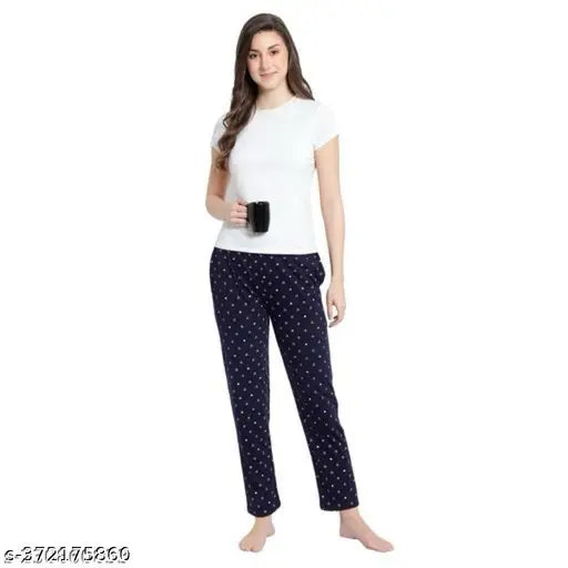 Women's Regular Fit Cotton Pyjama | Lower |Pyjama {Blue}