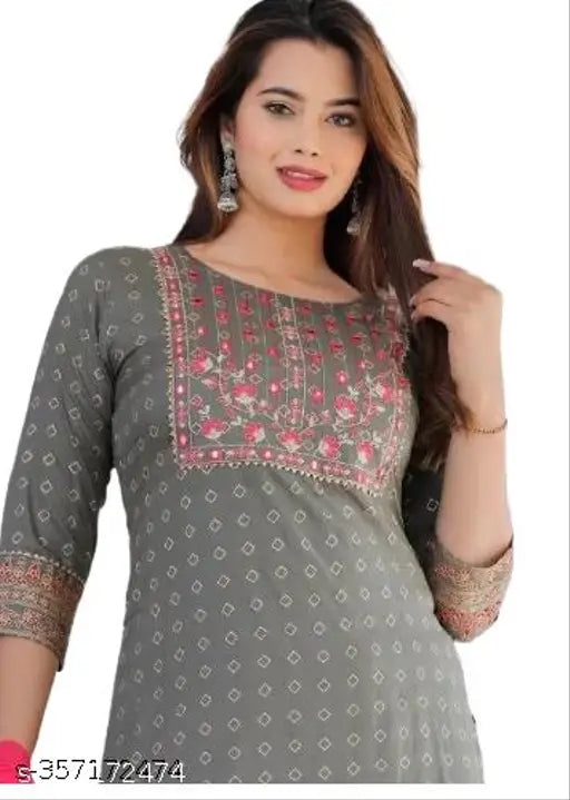 Madhurima Women Block Printed White kurta and Pant Set with Printed Dupatta