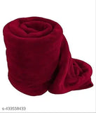 RICHLINEN Provide Soft warm plain Polar Single Bed Blanket , Maroon