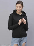 Style Quotient Women Black Hooded Sweatshirt