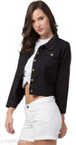 Trendy Self Design Plan Full Sleeve Solid Women Cotton jacket