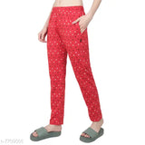 Women's Regular Fit Printed Trackpants/Soft Cotton Night Wear Lower Pyjama