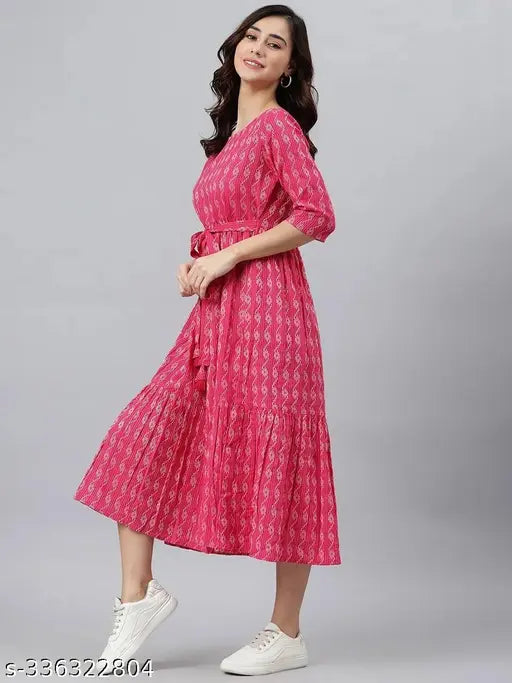 Jeniffer Cotton Kurti Pink Color