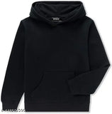 """""Kids/Boys Girls Pullover Solid Kangaroo Pocket Hoodies Sweatshirt"""""Black