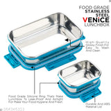 SUNITI Venice Premium Stainless Steel Lunch Box - Leak-Proof, Durable Easy to clean Tiffin box