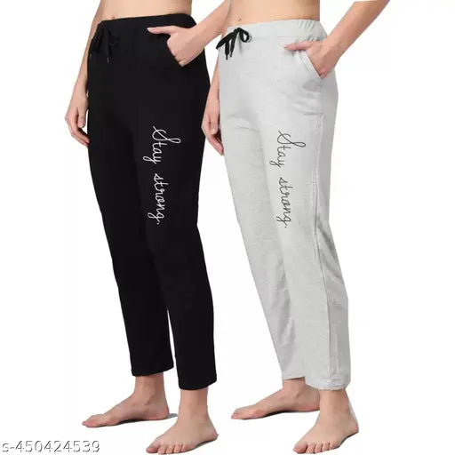 Women's Cotton Casual Stylish Pyjamas Set of 2