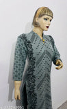 ladies woolen kurti for winter GRAY FLOWER