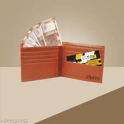 ENAYA Men Fashionable Tan Lather Wallet