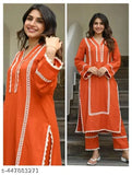 Trendy Lace Kurta Set for Women's Heavy Rayon