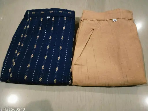 NAVY & CREAM PANT SET