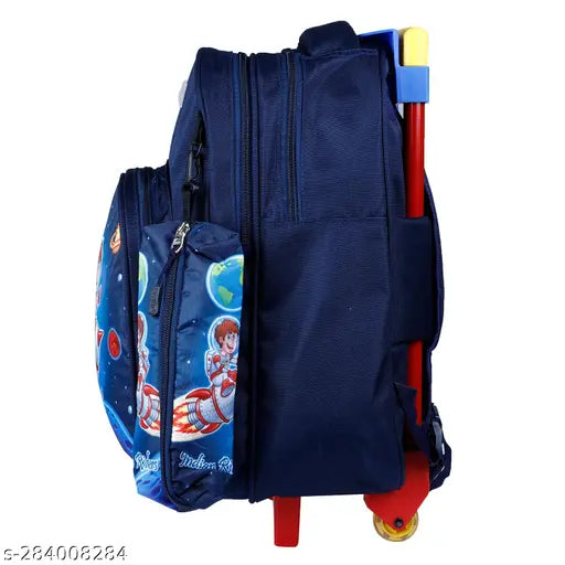 Indian Riders Space Boy School Kids Bag with pencil_box, bag- 16 Inches- Space boy blue School Bag Trolley Bag Waterproof Trolley (Blue, 20 L) Waterproof Trolley (Blue,20 L)