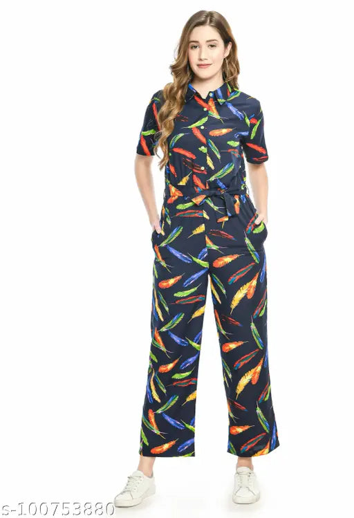 AREEBA FASHION Solid Women Multicolour Jumpsuit