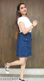 Trendy Latest Women Western Blue Denim Skirts/Shorts For Girl's