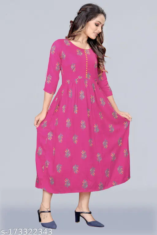 FLORAL PRINT CALF LENGTH ALL SIZE MEESORRA KURTI