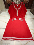 Wooleen Kurti With Lace work