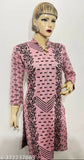 ladies woolen kurti for winter PINK FLOWER