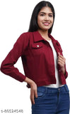 Maroon Denim Jacket for women & girls