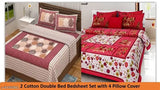 Jaipuri Bedsheet Combo Pack 2 Jaipuri Trendy Bedsheet pack with 4 Pillow Cover