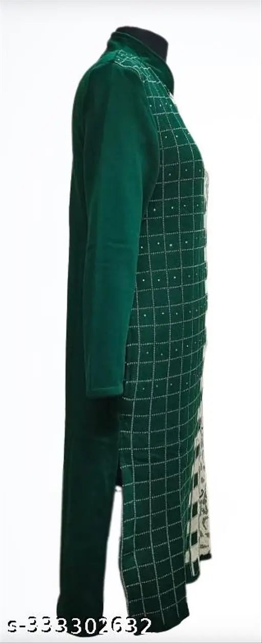 Woolen Ladies Free Size Kurti Ban Color Single side pocket