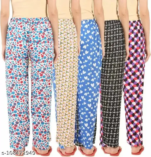 KIA WOMEN PRINTED PYJAMAS PACK OF 5