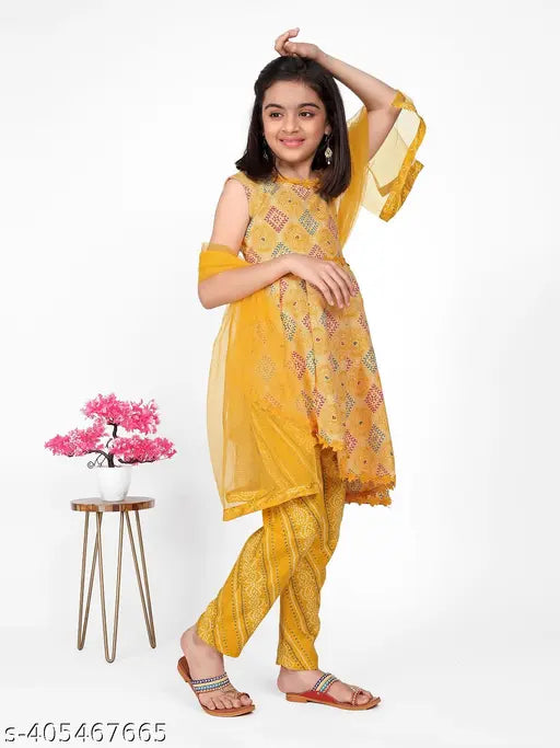 GIRLS TOP BOTTAM SET WITH DUPATTA