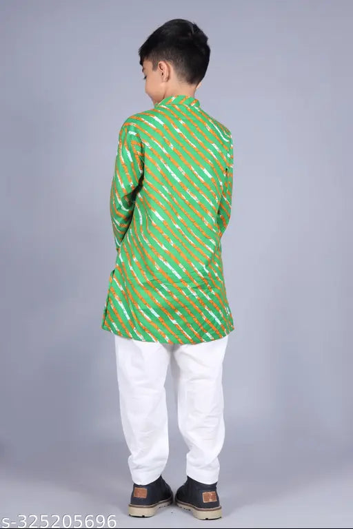 Misbis Pack of Girl's and Boy's Cotton Printed kurta and Pants Set